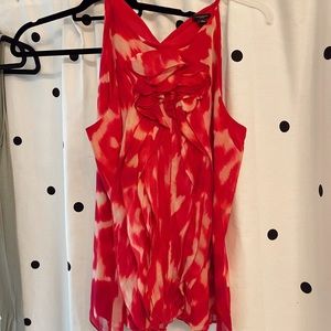 Ann Taylor Ruffle Dye Effect Blouse